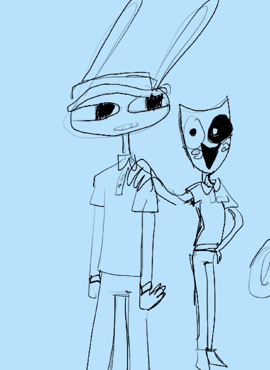 honniemuku's tweet photo. haha ribbun posting but I drew it in 5 minutes because I can’t do art run and they’re all manager gangle
#ribbunweek https://t.co/c4r8KONGSR
