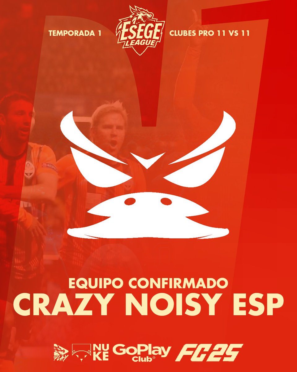 Esege Gaming (@esegegaming) on Twitter photo Equipo Confirmado | Esege League Temporada 1
Seguimos con los equipos confirmados de esta primera temporada de Clubes Pro 11 vs 11 #EAFC25.
<a href="/CrazyNoisyEs/">Crazy Noisy</a> dice presente, que sea una gran temporada para los patos locos 🧡🎮 Equipo Confirmado | Esege League Temporada 1
Seguimos con los equipos confirmados de esta primera temporada de Clubes Pro 11 vs 11 #EAFC25.
<a href="/CrazyNoisyEs/">Crazy Noisy</a> dice presente, que sea una gran temporada para los patos locos 🧡🎮