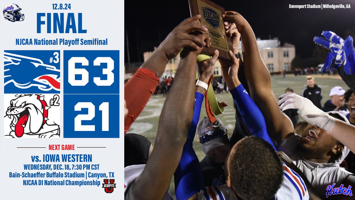 Got it done in the Peach State! Now, we're headed to the Lone Star State‼️🐉

The No. 3 Blue Dragons defeat No. 2 Georgia Military to advance to the NJCAA national title game in Texas. #BreatheFire