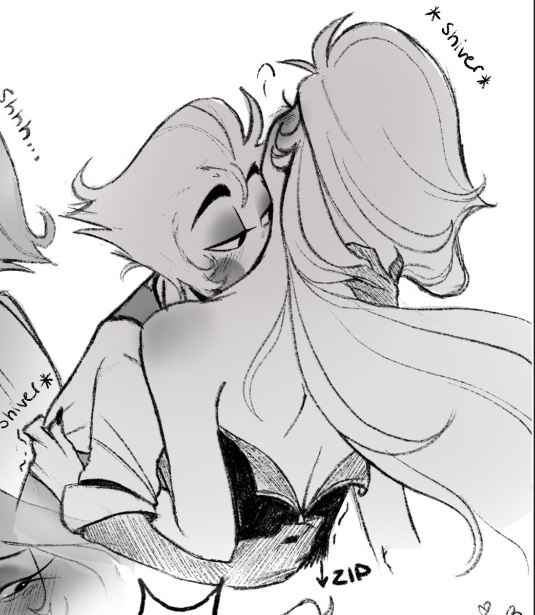 Ballz4lyfe11's tweet photo. Neck kisses (drawing Lucifer in these poses was way harder than it should have been) #Lucilith #hazbinhotel #LuciferMorningstar https://t.co/nFibTLCOLD
