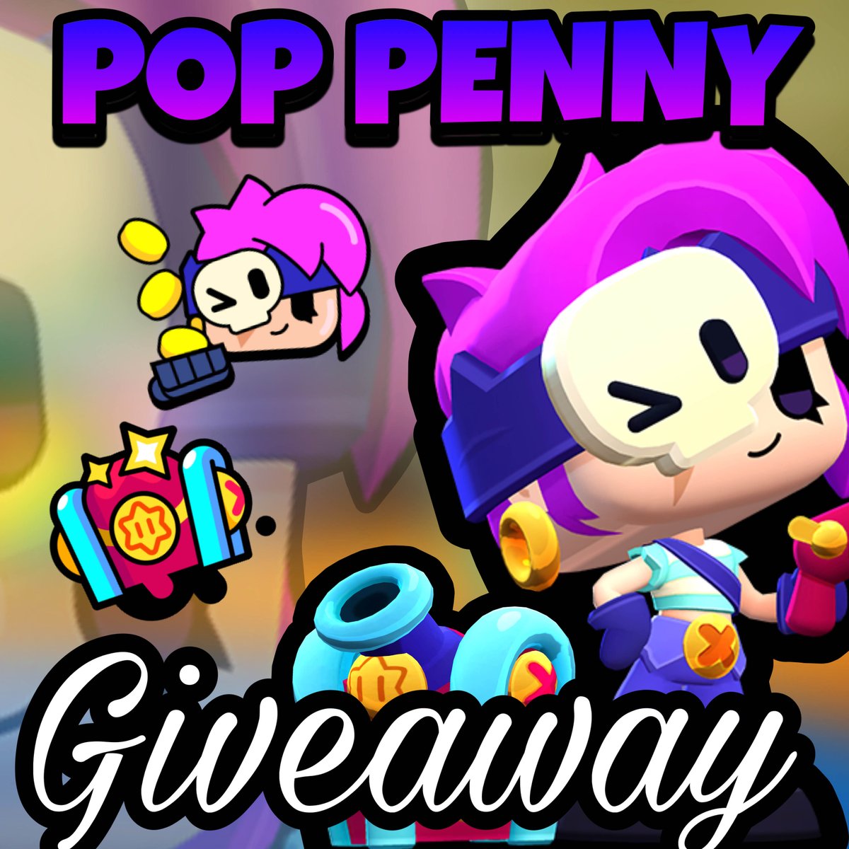 JimboBS54's tweet photo. ✨Time to "Pop" off with a giveaway (and bad joke)! ✨

TO ENTER:
1.  Follow @JimboBS54 @BlizzBrawlStars @nezplayz_yt 
2. Comment your favorite thing about Hank
3. Like and RT :)

GOOD LUCK! 6 winners selected sometime soon.
#PopPennyGiveaway https://t.co/xCGfw5P6R2