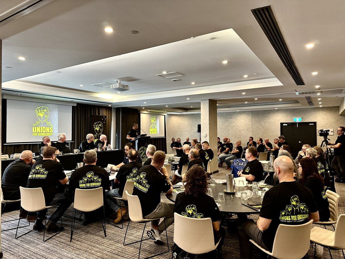 Eight blue collar unions representing over 350,000 workers across Australia have come together in Canberra for the Unions for Democracy Summit. 

Together, we will chart a new course for how campaigning and organising trade unions will be represented at the national level.
