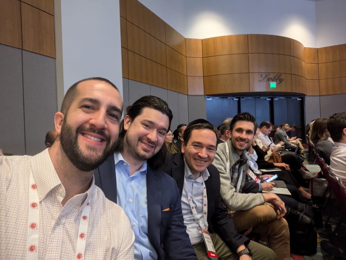 marthamims's tweet image. Akiva hanging with the fellows- busy day at ASH