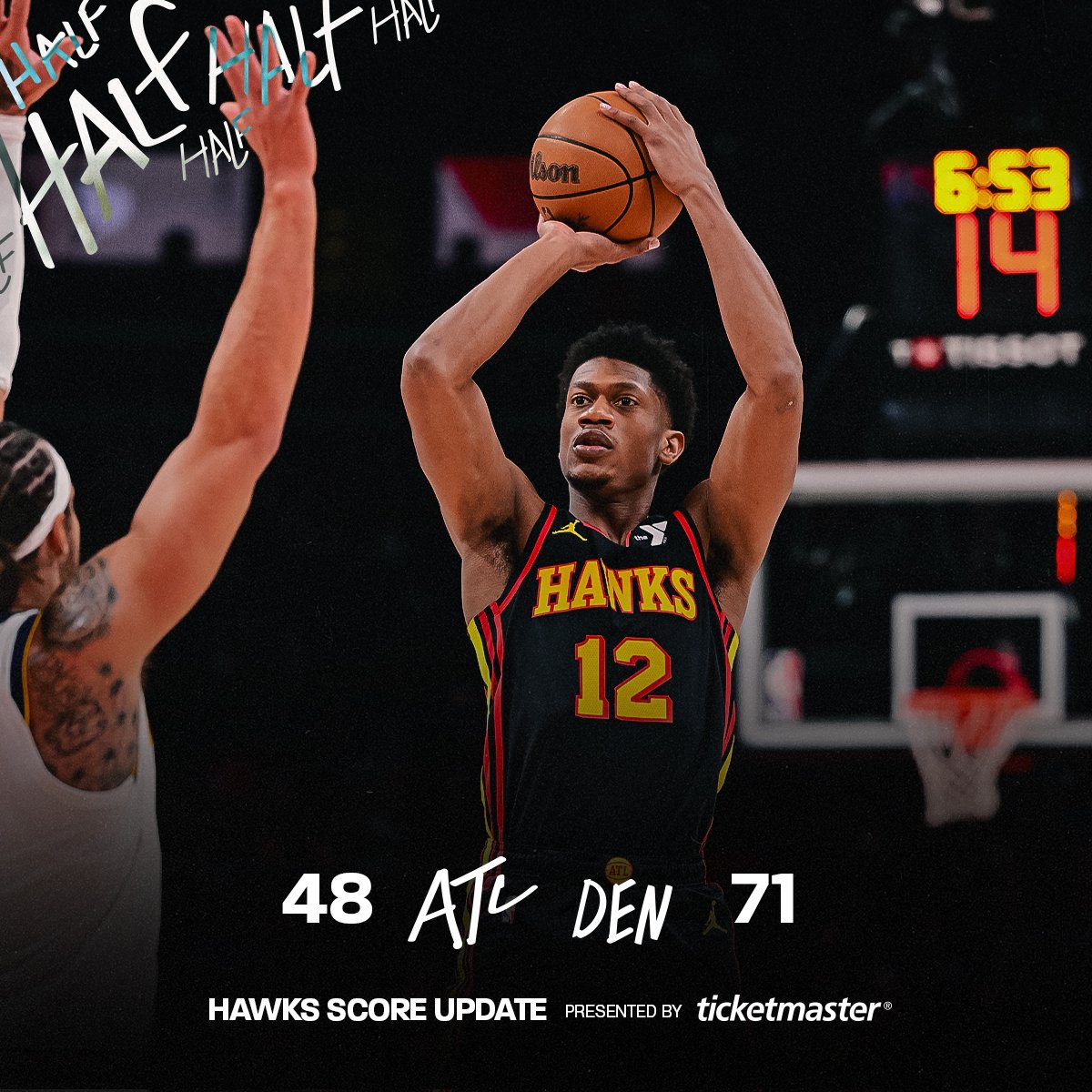 ATLHawksBrz's tweet photo. 🕛| Intervalo em Atlanta. 

#TrueToAtlanta #ATLvsDEN https://t.co/2uJH5julJO