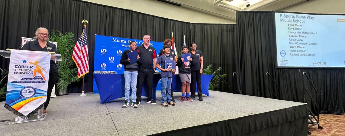 HoraceMannmdcps's tweet photo. Our students won FIRST PLACE in the Elevator Speech &amp; Super Mario Smash Brothers competition at the Innovative CTE 2024 @MDCollege 🎉🎉🎉Thank you to our amazing @KRStokes16 She’s one of the best educators in @MDCPS @MDCPSCentral @SuptDotres @MsSwainCRO #MDCPSYOURBESTCHOICE https://t.co/repr8QVLL0