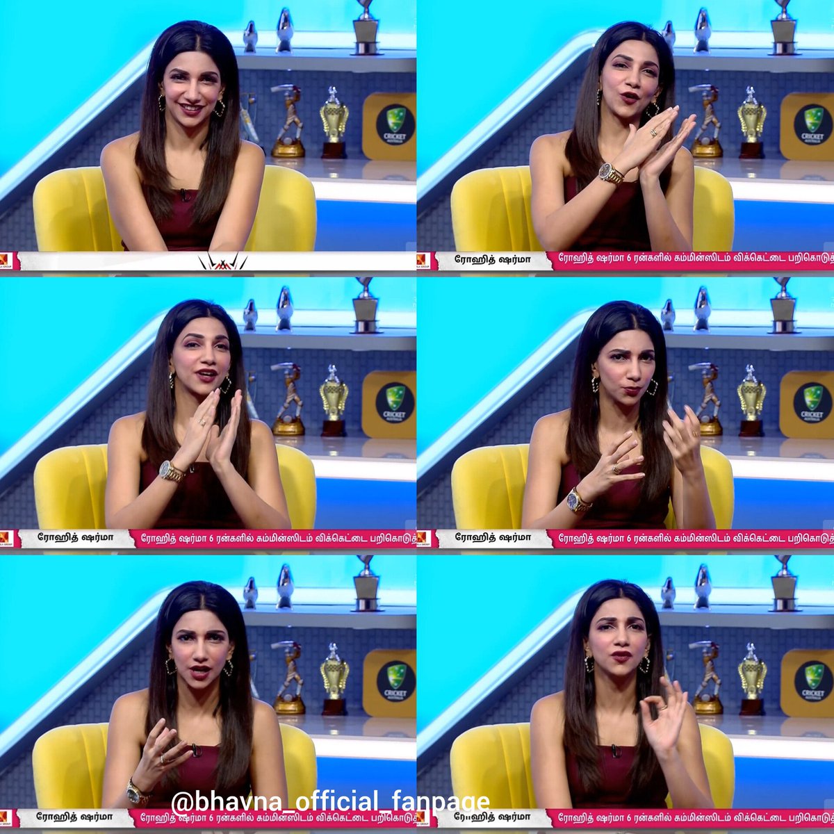 bhavsof_fanpage's tweet photo. A @Bhavna__B Day 3: Always a powerful hosting along with d Expressions d Beauty Queen👑Bhavna in Gorg look🤎🫶🫰💪🥰😇😍😘👰💞💓💝💗💖💟💘
#VJBhavna
#ShowDiaries
#MyBeautyQueenBhavs
#meninblue
#indiancricketteam
#cricketpresenter
#IndvsAus
#bordergavaskartrophy
#starsportstamil https://t.co/emhuWQRt8S