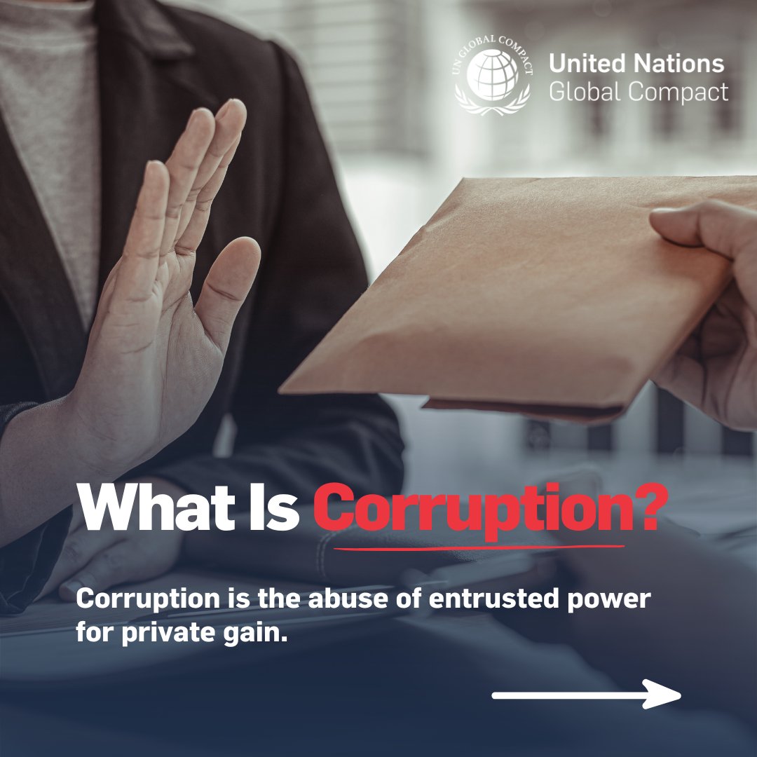 globalcompact's tweet photo. Tomorrow is International Anti-Corruption Day!

Do you know what corruption is?

Learn how you can build integrity into your business strategy: https://t.co/Duv8QwGfGL

#UnitedAgainstCorruption #SDG16 #BusinessIntegrity #CollectiveAction https://t.co/uIOKRXkQEo