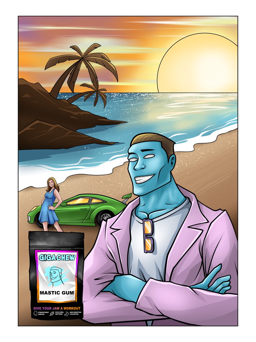 The love for Giga Chew has been absolutely insane recently.

I've taken a step back from X due to the amount of work required to scale the business - we are a very small team of 2.

Check out these new gfx I've had made of the Chadmaxxer, think 80's cigarette advertisements.