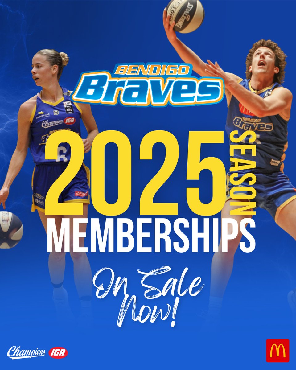 Bendigo Braves Memberships are on sale now! ⚡🏀

Grab your 2025 membership before 31st January and save 10% with our early bird special! The perfect Christmas gift for your family and friends this year 🎄

Buy yours today at: loom.ly/hW7vOqY