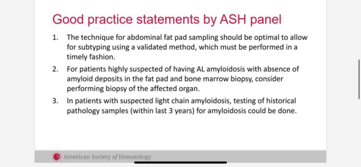 ⁦<a href="/ADispenzieri/">Angela Dispenzieri</a>⁩ presents ⁦<a href="/ASH_hematology/">ASH</a>⁩ best practice recommendation for biopsy in diagnosis of AL Amyloidosis