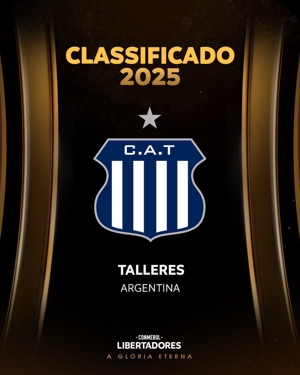 LibertadoresBR's tweet photo. 👋🇦🇷 Bem-vindo! O @CATalleresdecba vai disputar a CONMEBOL #Libertadores mais uma vez em 2025. https://t.co/giDeqXLKnv