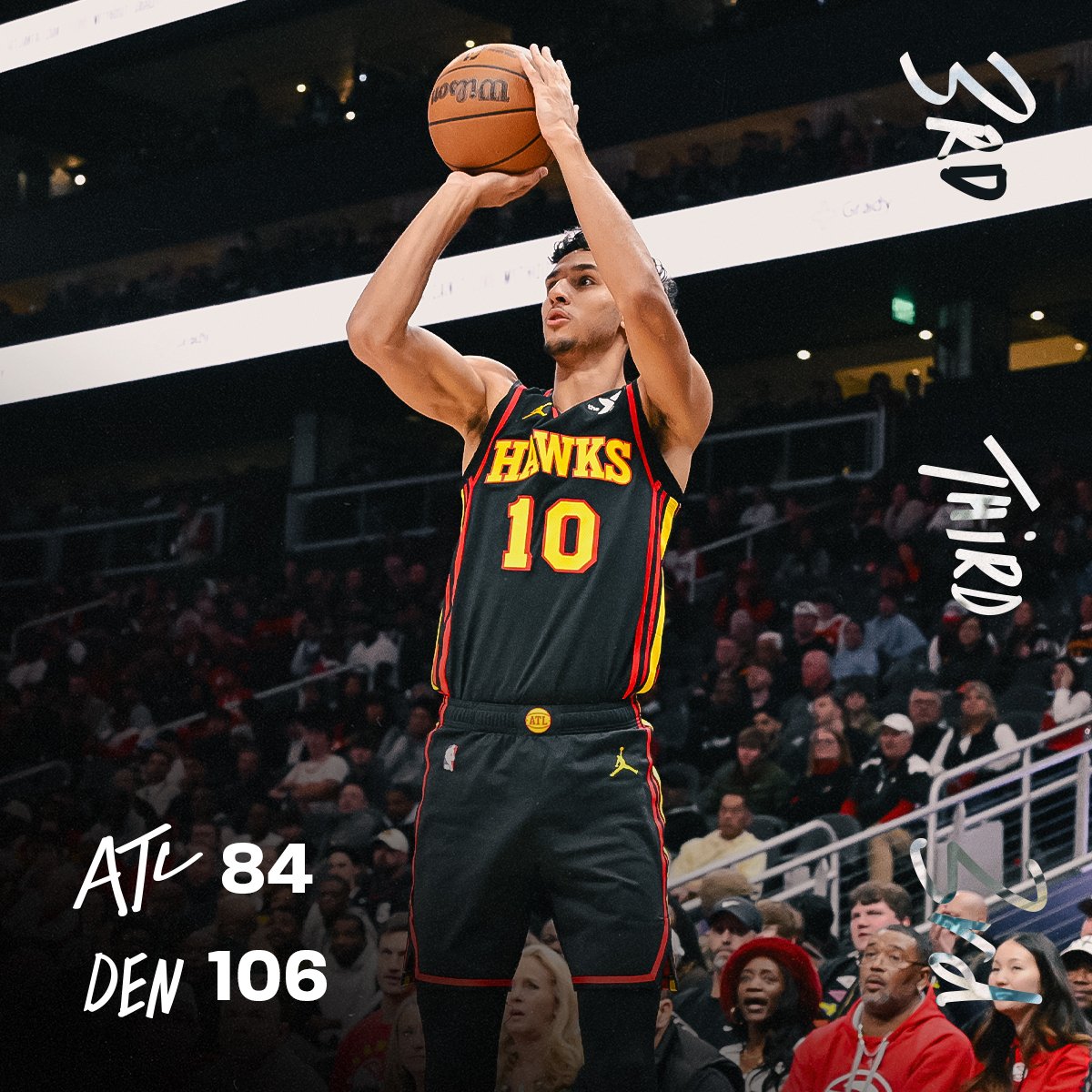 ATLHawksBrz's tweet photo. 🕛| Final de 3° Quarto em Atlanta. 

#TrueToAtlanta #ATLvsDEN https://t.co/CYb5gUjXUD