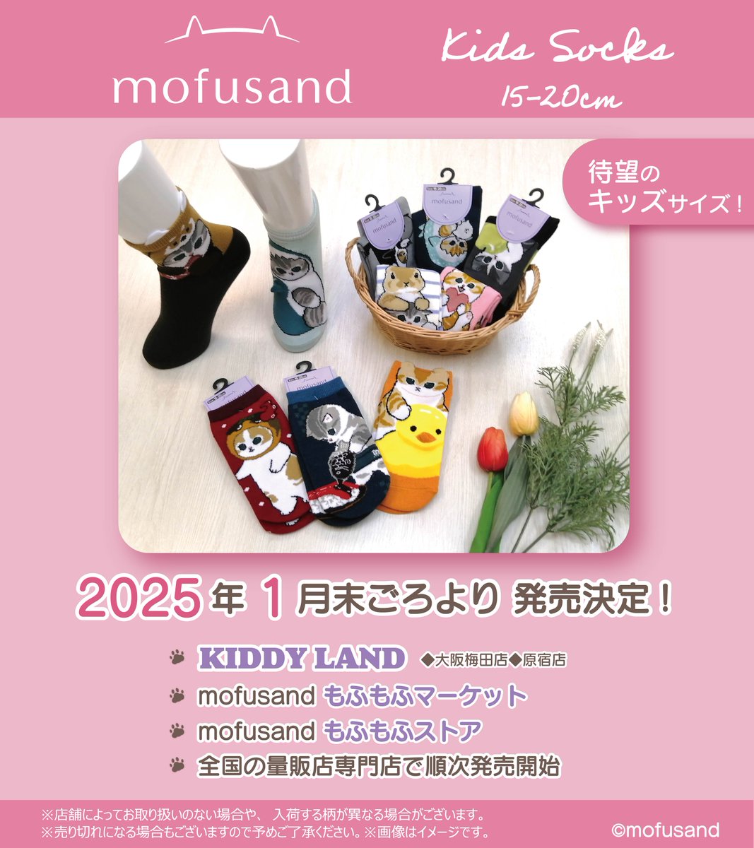 wixsocks's tweet photo. クリエイターぢゅのが描く「mofusand」のキッズロークルーとキッズアンクルソックスが発売決定🐱💕
キッズサイズのソックスは初登場です🧦
大人サイズも展開しているので、親子お揃いでも楽しめちゃいます☺️✨
#mofusand #ぢゅの https://t.co/jLIpghDoNY