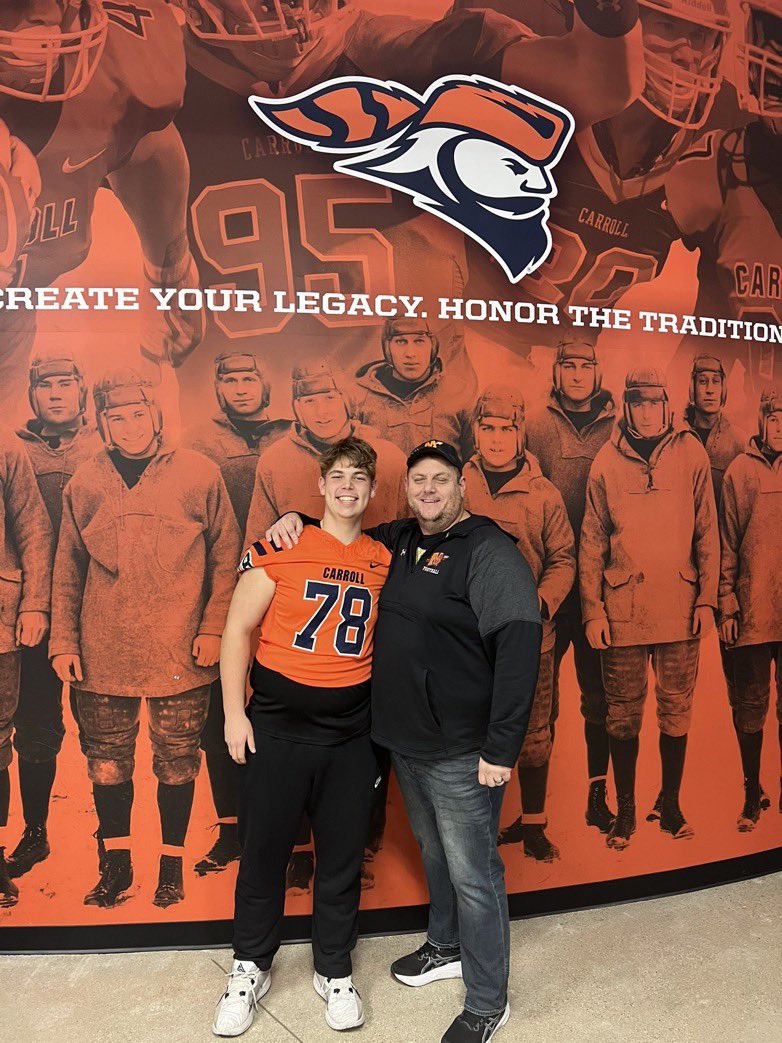 Jake Simpson (@simpson_jake78) on Twitter photo Thank you <a href="/piofootball/">Carroll U Football</a> for the great official visit! I loved the chalk talks and talking with some of the guys!
<a href="/CoachBuddah/">Mike Budziszewski</a> <a href="/OLCoach_Ack/">Coach Ken Ackerman</a> <a href="/CoachHolleyCU/">Garren Holley</a> <a href="/Coachraby_/">Josh Raby</a> <a href="/CoachMantas/">Nick Mantas</a> <a href="/CoachBenMathias/">Ben Mathias</a> <a href="/_coach_jamo/">Coach Ja Mo</a> <a href="/Minooka_Indians/">Minooka Football</a> <a href="/Nook_Bloodline/">Minooka BloodLine</a> <a href="/RecruitTheNook/">Minooka Football Recruiting</a> <a href="/CoachSaboFIST/">Kevin Sabo</a> Thank you <a href="/piofootball/">Carroll U Football</a> for the great official visit! I loved the chalk talks and talking with some of the guys!
<a href="/CoachBuddah/">Mike Budziszewski</a> <a href="/OLCoach_Ack/">Coach Ken Ackerman</a> <a href="/CoachHolleyCU/">Garren Holley</a> <a href="/Coachraby_/">Josh Raby</a> <a href="/CoachMantas/">Nick Mantas</a> <a href="/CoachBenMathias/">Ben Mathias</a> <a href="/_coach_jamo/">Coach Ja Mo</a> <a href="/Minooka_Indians/">Minooka Football</a> <a href="/Nook_Bloodline/">Minooka BloodLine</a> <a href="/RecruitTheNook/">Minooka Football Recruiting</a> <a href="/CoachSaboFIST/">Kevin Sabo</a>