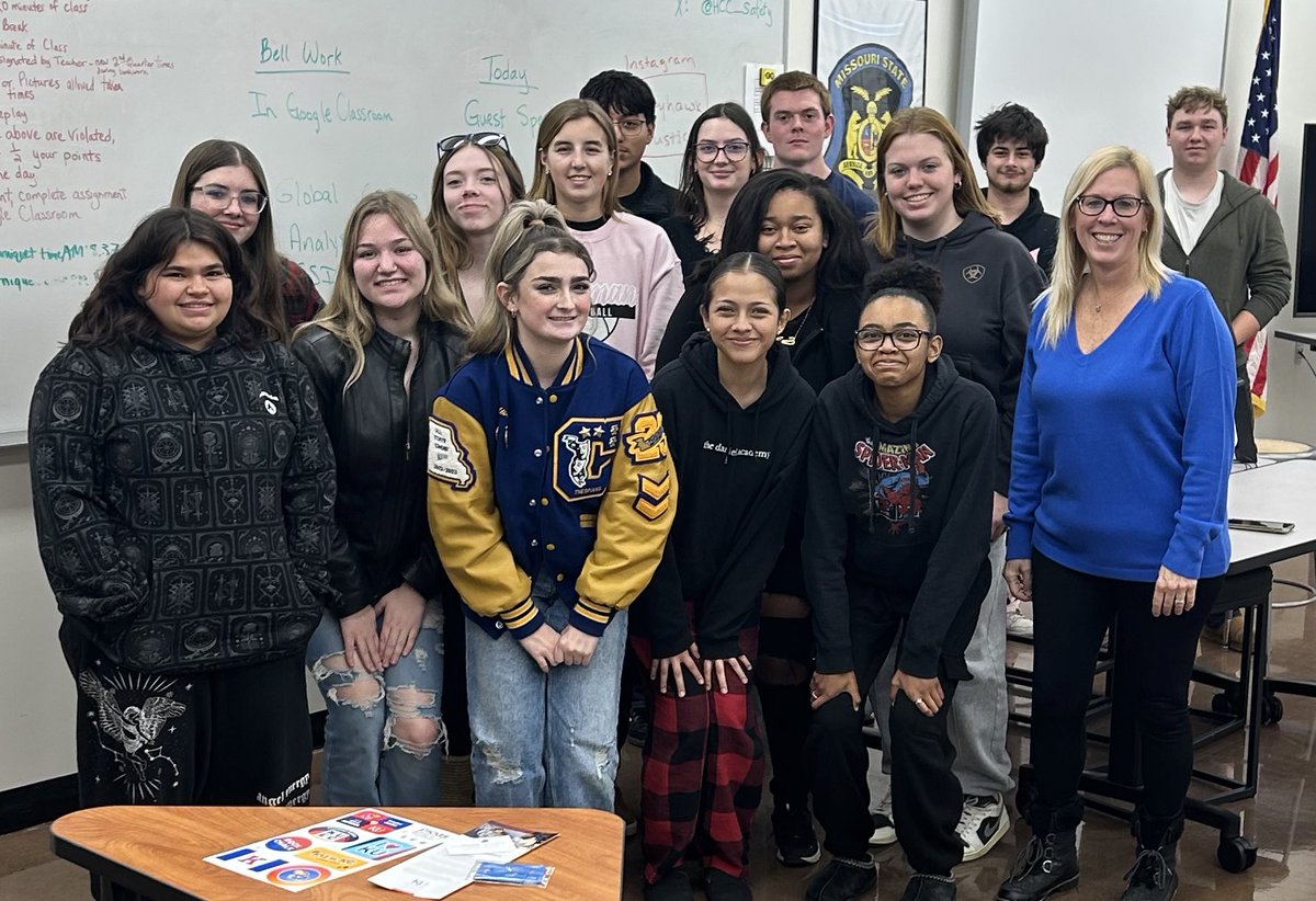 Thanks to Susan Whitford, Criminal Justice Program Director at <a href="/UnivOfKansas/">University of Kansas</a> <a href="/KUEdwardsCampus/">KU Edwards Campus</a>, for visiting with the <a href="/RQSHerndon/">Herndon Career Cent.</a> LE/Police Science program. Students enjoyed learning about KU &amp; about your work in the CJ field. TY for being so engaged with the next generations!