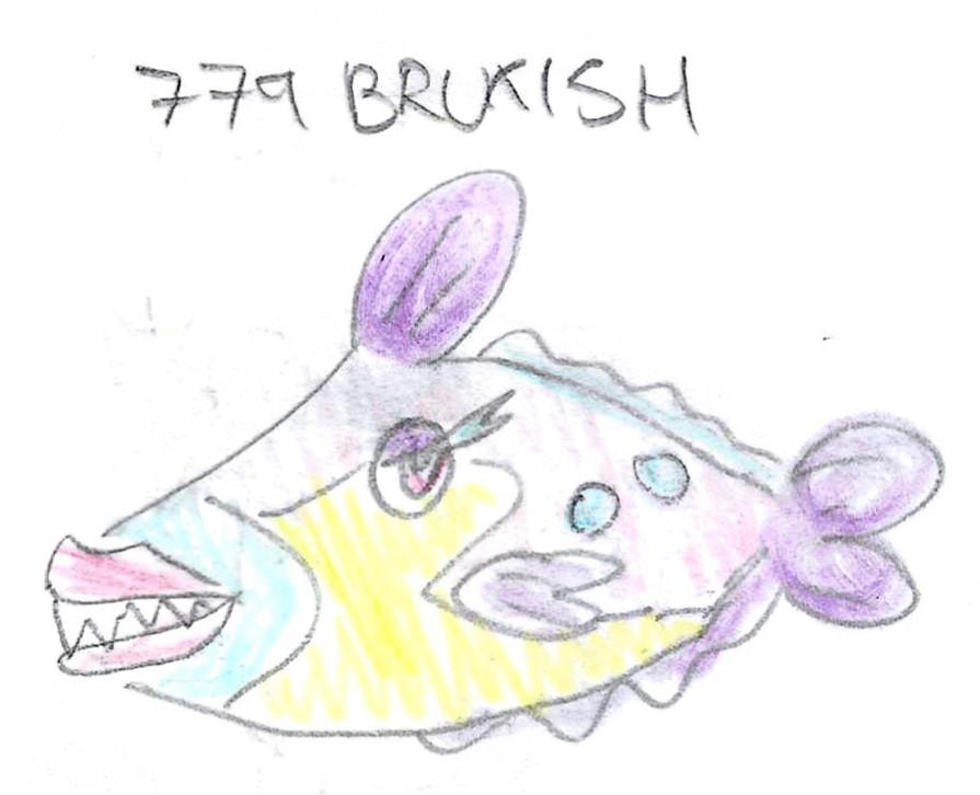 drawpokememory's tweet photo. #779 Bruxish 

#Bruxish #Pokemon https://t.co/EUcrT4UJZS