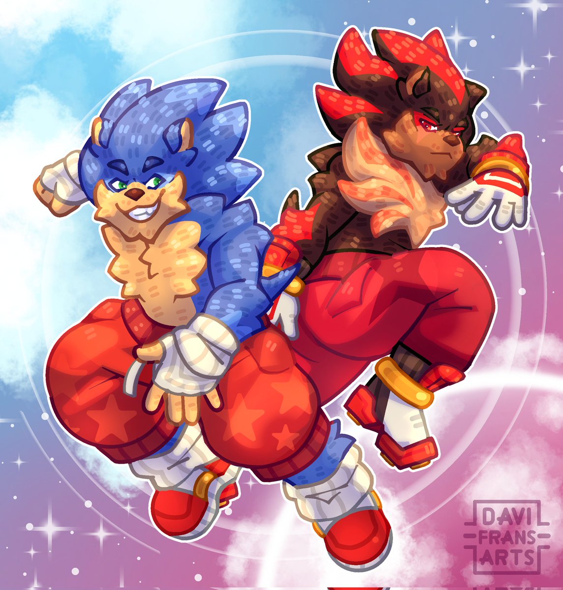 davi_frans_arts's tweet photo. Sonic &amp; Shadow fanart referencing Sonic Adventure 2 and Sonic 3 (the movie)!! 🦔

(+ their redesign) https://t.co/A7ve1XVMaq