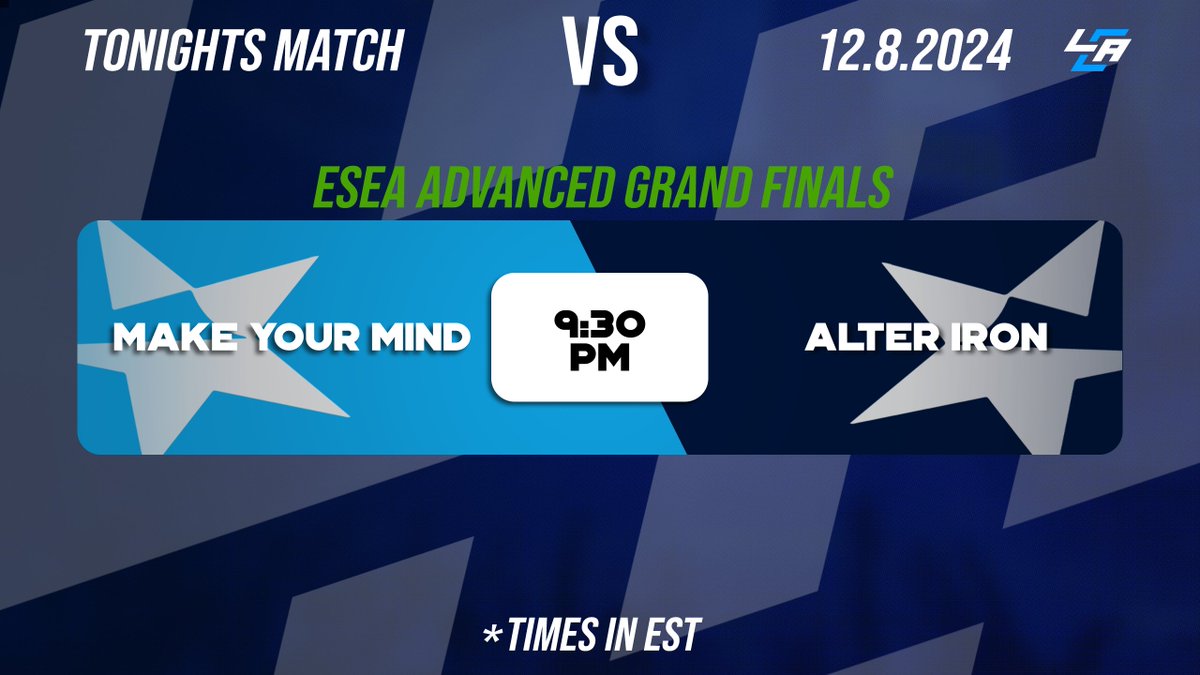 LCABroadcasting's tweet photo. 🚨Tonight's Grand Final Covered by LCA!🚨
⚔️: #MakeYourMind VS @AlterIronClub
🎙️: @Amaster15 & @kayronaid
🔗: In replies https://t.co/tp8W09QrD9