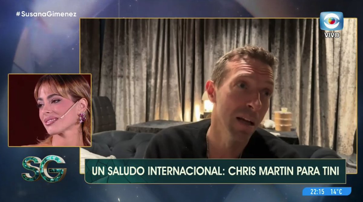 eeemiliano's tweet photo. Chris Martin le mandó un saludo a Tini en español: "soñé que Tini cantaba este tema con nosotros, es una humana perfecta"

#SusanaGimenez https://t.co/6TIlcJN3ui