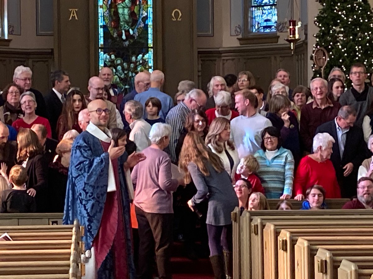 CraigASatterlee's tweet photo. Happy 120tb, Trinity/Kazoo! Beautiful liturgy and music, choir and brass. Conversation about Jesus in Sunday school. Quite an uplifting Sunday! https://t.co/UyjT29YwOC