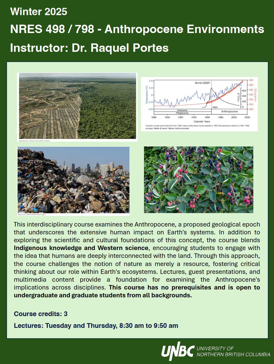UNBC_GEES's tweet photo. 🌎Our Winter 2025 semester Environmental Science courses feature great instructors including Professors Theresa Adesanya, Peter Jackson, Stephen Déry, Siraj ul Islam, Engineering’s Natalie Linklater &amp; Visiting Researcher Professor Aderonke Oyeyiola!
courses to graduate https://t.co/5tW0SbYwyC
