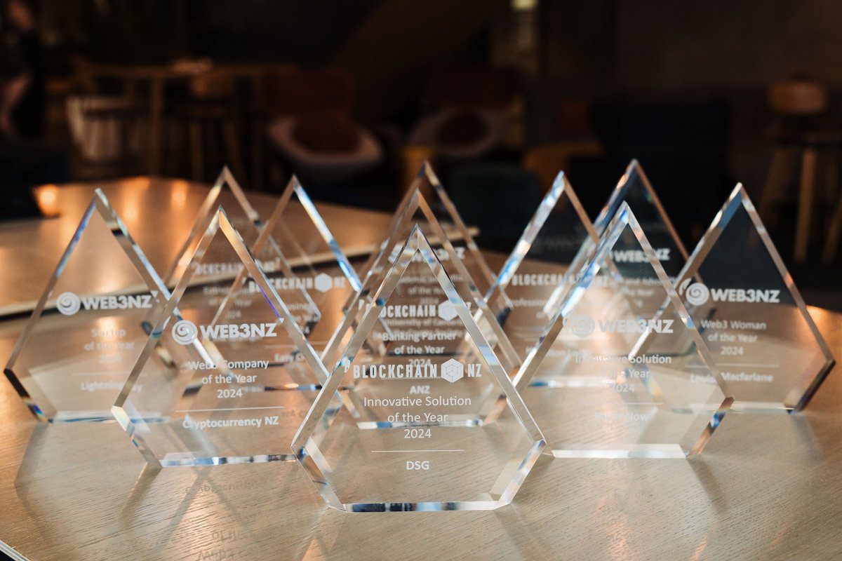 Web3NZ (@web3nz) on Twitter photo What a night celebrating these superstars at the Web3NZ & <a href="/BlockchainNZ/">BlockchainNZ</a> Awards! 🎉 A big round of applause to the 2024 award winners! Here’s to big ideas, bolder moves, and an exciting 2025 ahead for Web3 in Aotearoa NZ! web3nz.xyz/awards What a night celebrating these superstars at the Web3NZ & <a href="/BlockchainNZ/">BlockchainNZ</a> Awards! 🎉 A big round of applause to the 2024 award winners! Here’s to big ideas, bolder moves, and an exciting 2025 ahead for Web3 in Aotearoa NZ! web3nz.xyz/awards