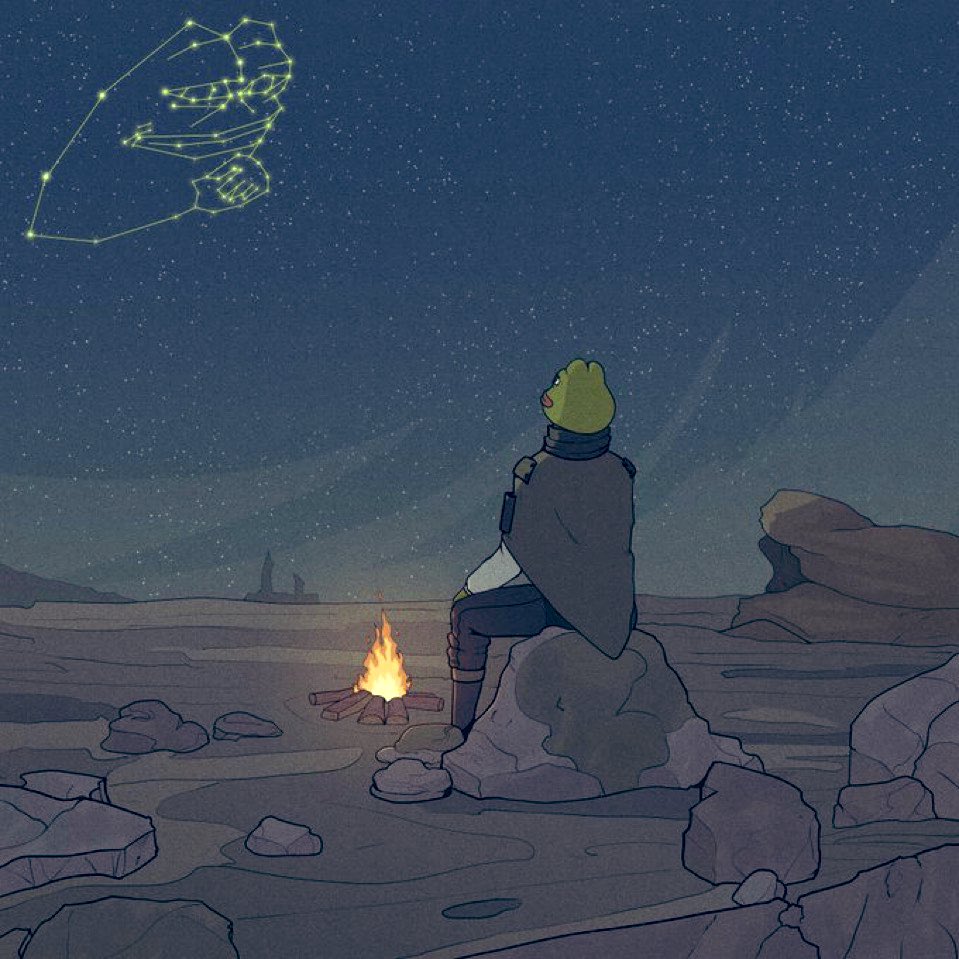 NFTdavie's tweet photo. To the $PEPE holders out there.

You and I will never know each other. Not what we look like, how we sound or know each other’s name. We’re separated by the sea and live on separate continents, thousands of miles apart. Different countries and different cultures. 

You and I look above and see the same star as we both frog post below. And in this moment, we share the same thoughts and understand each other better than the neighbors who live besides us in the same culture, on the same continent, and in the same country.

You will always be a fren.🐸