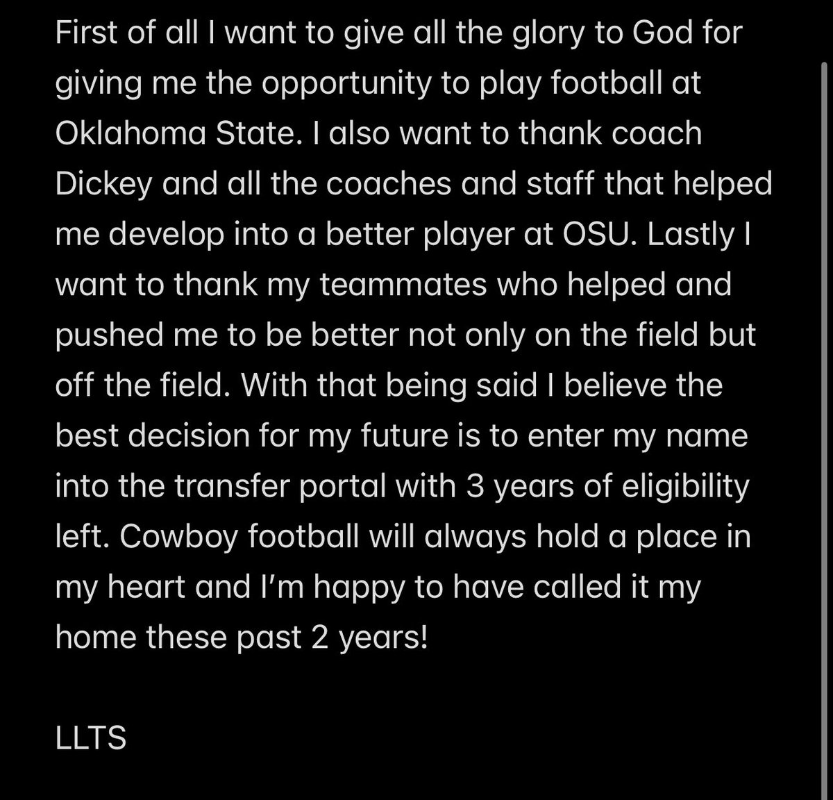 wiley_sills's tweet photo. #AGTG I will be entering my name into the transfer portal officially on Dec. 9th.

3 years of eligibility left https://t.co/4NcoiJDaK9