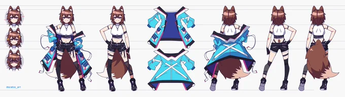 i also do character design/character sheet commissions!if you're interested in getting a character design or sheet done (and at a 20% discount!), feel free to send a request over through vgen! link is in the replies  