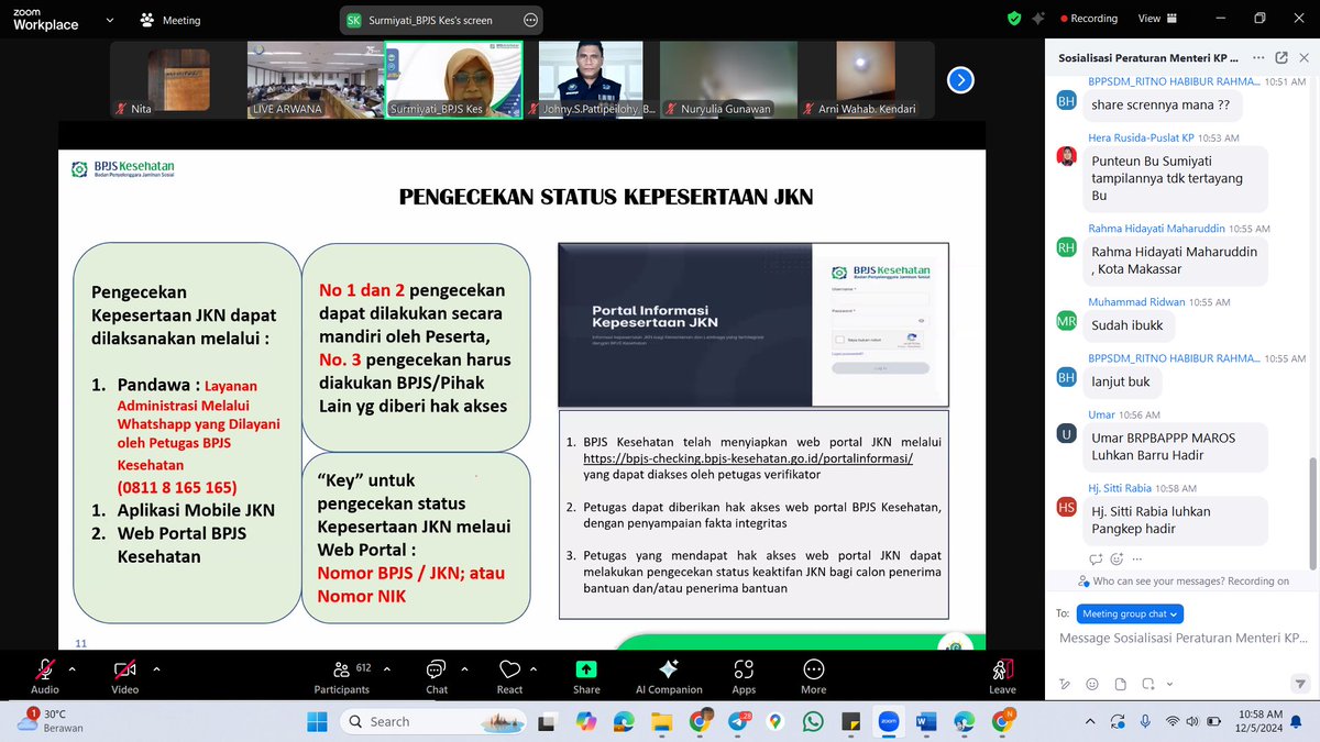 NitaFarida_1704's tweet photo. Kamis (05/12), Nita Siti Farida, Luhkan Garut, Mengikuti zoom Sosialisasi Peraturan Menteri KP Nomor 19 Tahun 2023 tentang Bantuan Pemerintah lingkup Kementerian Kelautan dan Perikanan #GiatLuhkanSatminkalbogor #KabGarut #Aktivitas
@brpbatpp_bogor
@pusluh_bppsdm
@bppsdm_kp https://t.co/RhDQOLuNf3