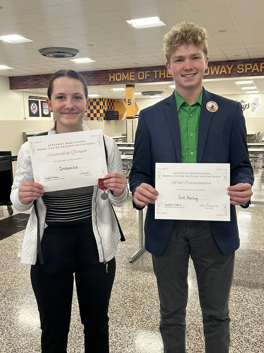 Shelby Lowe (@mrslowe_english) on Twitter photo Both Cailin Crumpacker and David Boone received awards for their hard work at Speedway HS’s Model UN this weekend! <a href="/nwhsc1/">Dr. Scott Syverson</a> <a href="/ScottFrye37/">Scott Frye</a> <a href="/TWHS_AP/">Tom Pemberton</a> Both Cailin Crumpacker and David Boone received awards for their hard work at Speedway HS’s Model UN this weekend! <a href="/nwhsc1/">Dr. Scott Syverson</a> <a href="/ScottFrye37/">Scott Frye</a> <a href="/TWHS_AP/">Tom Pemberton</a>