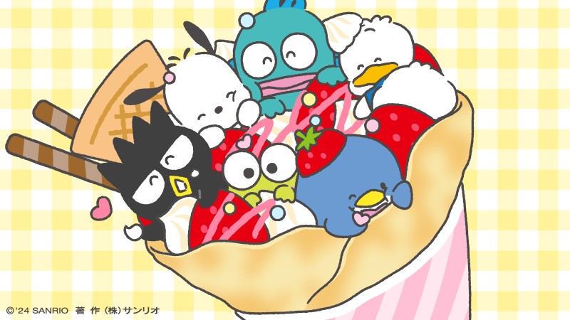 サム「もっちり生地で包まれた〜 」 ポチャッコ「ぼくたちのあま〜い