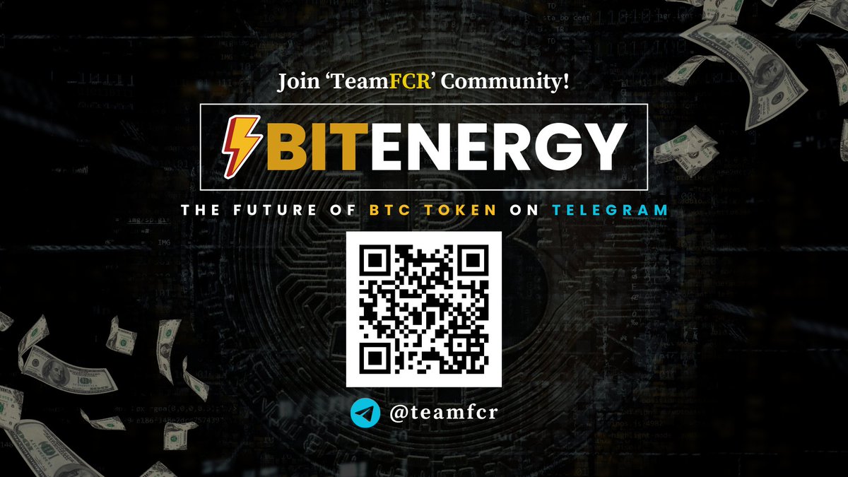 michael_ceo's tweet photo. ⭐️ Mine 'BitEnergy' with TeamFCR and be part of history. Don't miss out on your next BTC token on Telegram!
⚡️Join TeamFCR now: https://t.co/h0Emta6QPY
#BTC #BitEnergy #PiNetwork #FCRcoin #TPGecosystem #EPImall #GCV #PiNationSocietyPh #FCR #TeamFCR #TON https://t.co/Q2al8jfjQo
