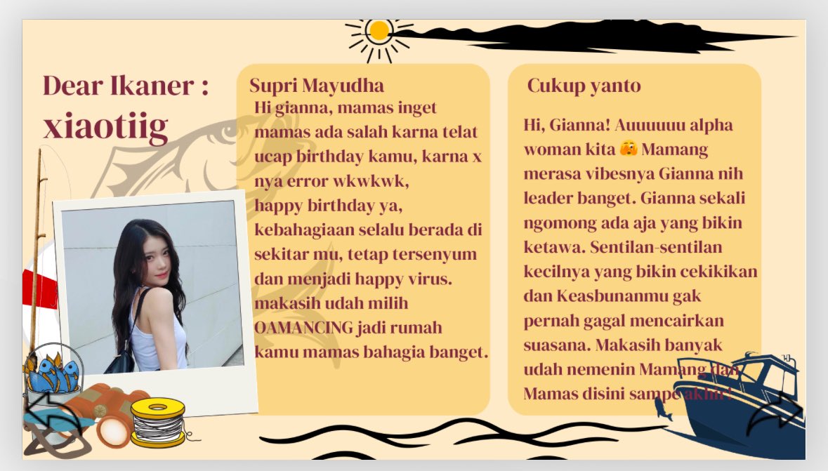 Baru diucapin hbd sebulan kemudian sama mamas. 😦 Dan buat mamang makasih banyak ya terlalu banyak pujiannya. I’m flattered. 😖