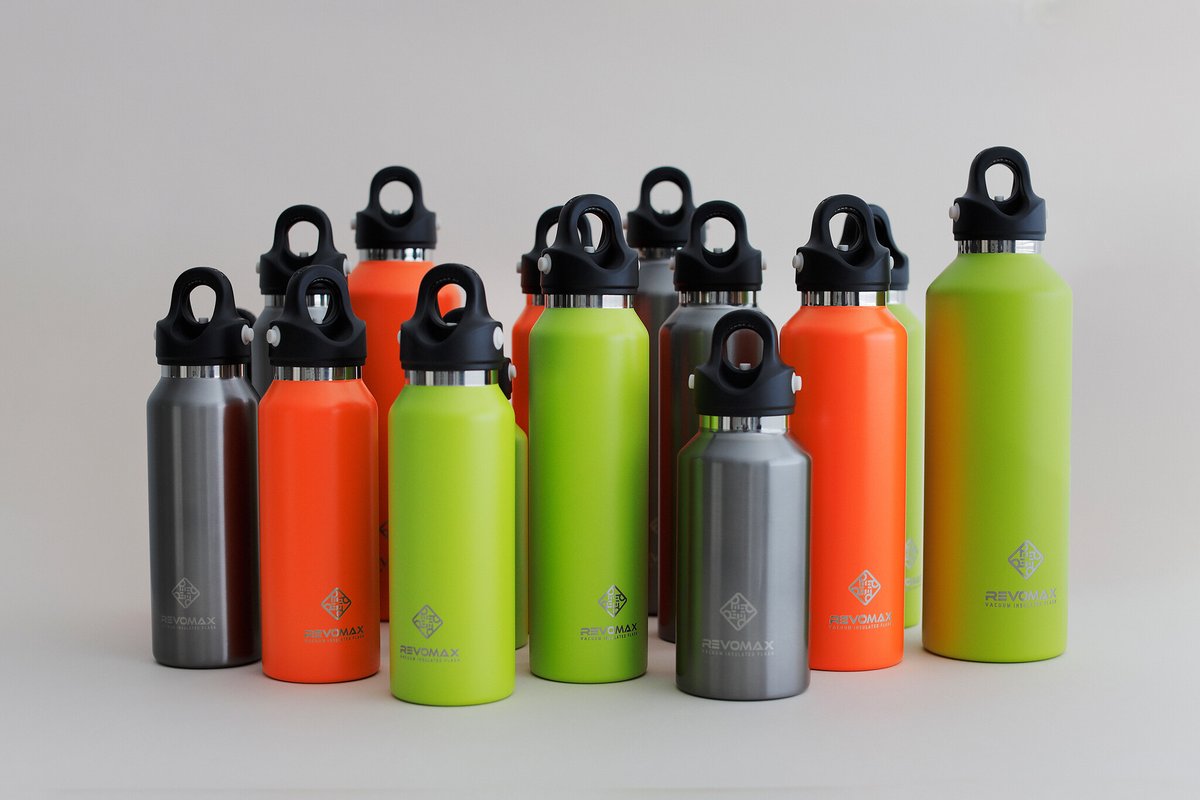 国際特許取得の独自キャップを搭載した高機能サーモボトルREVOMAX（レボマックス）より、ガンメタリック&amp;ネオンカ... prtimes.jp/main/html/rd/p…