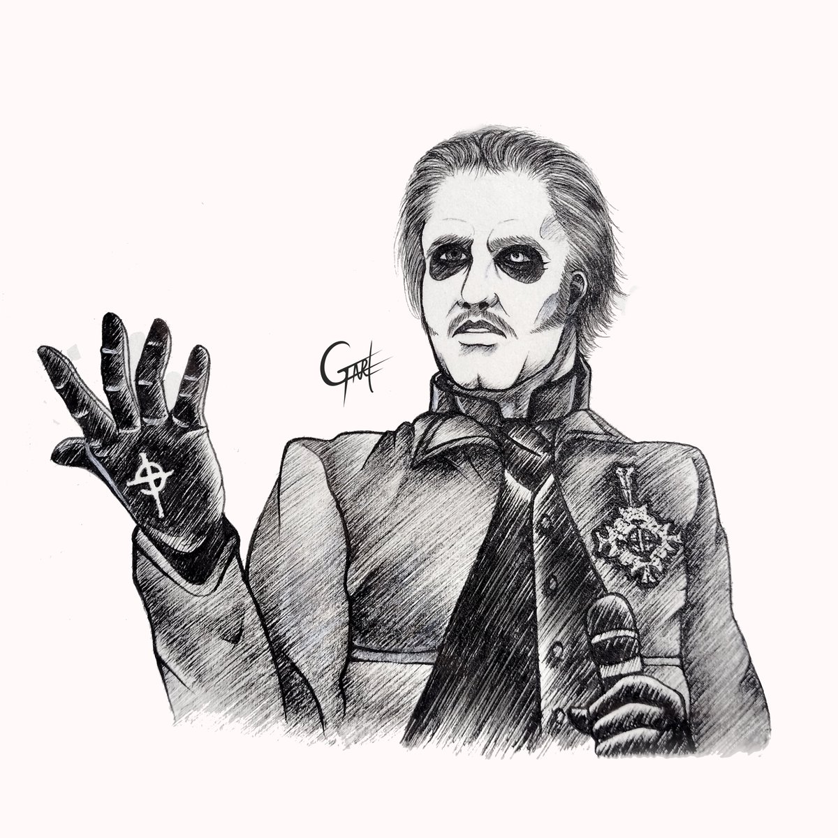 Hii!!  A traditional drawing of Cardinal Copia 🐀 AAAH!! I love Cardi!! 🔥

#Ghost #Ghostbc #TheBandGhost #GhostBand #CardinalCopia #CopiaGhost #Cardi #GhostCopia #GhostCardi #PapaEmeritus  #Prequelle #Fanart #GhostFanart  #Ilustration #TraditionalART #Ink #InkDrawing #Drawing