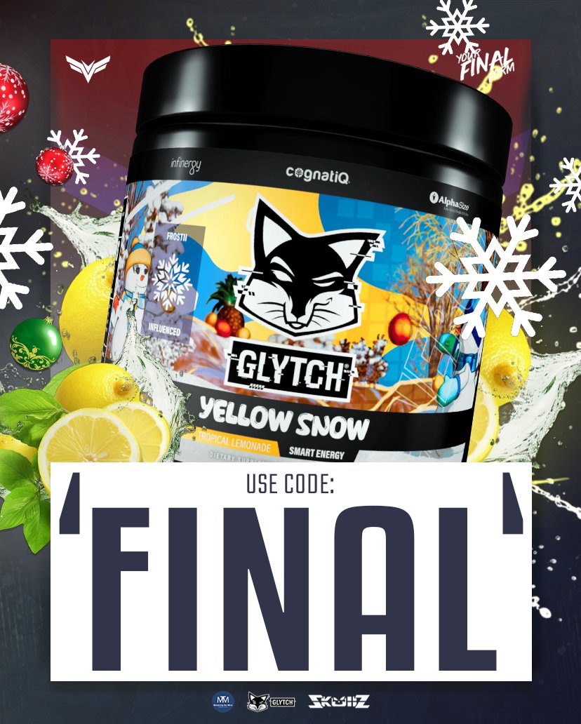 Final Form (@finalforment) on Twitter photo Looking for an energy boost to get you through the work week?? Try <a href="/GLYTCHEnergy/">GLYTCH Energy</a>! It's a perfect stocking stuffer too 👀
🫧 CLEAN ENERGY
🫧 NO CRASH
🫧 0 CALORIE
Use code: FINAL at checkout for 20% OFF
#YourFinalForm | #FinalFormeEnt Looking for an energy boost to get you through the work week?? Try <a href="/GLYTCHEnergy/">GLYTCH Energy</a>! It's a perfect stocking stuffer too 👀
🫧 CLEAN ENERGY
🫧 NO CRASH
🫧 0 CALORIE
Use code: FINAL at checkout for 20% OFF
#YourFinalForm | #FinalFormeEnt