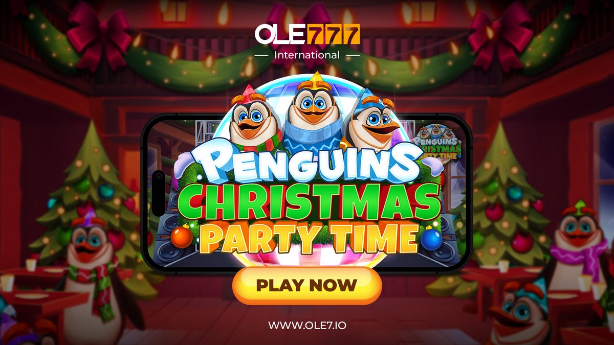 OLE777_Official's tweet image. 🎄🎉 Get your groove on at Penguins Christmas Party! 🐧💃 Spin, match festive symbols, and land golden scatters for exciting bonuses! 🥳🎁✨

Register &amp;amp; Play now: bit.ly/3HhfY43

Watch: youtu.be/zDr_bB_Iyak

#christmasparty #penguinfun #festivewins #slotgames #bigwins…