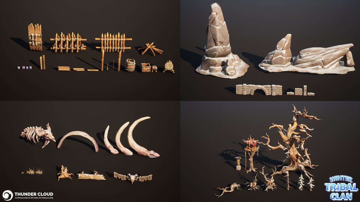 ❄️ Step into a frosty adventure! 🏔️
The Stylized Winter Tribal Clan pack for Unreal Engine 5 features 50+ modular assets - terrain, snow, ice, trees, and more. Perfect for snowy forests or tribal villages!
☃️Grab it here: shorturl.at/sCKpf
#3DMarketplace #Gameartoutsourcing