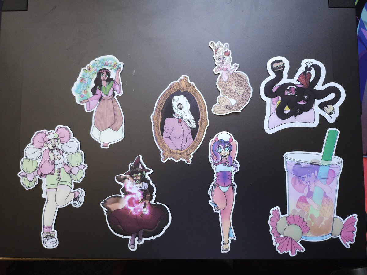 MagicCakez's tweet image. My pink stickers! Ngl I was expecting there to be more since I really like the color pink lol it's like my favorite color after black

#boba #diwata #mythology #folklore #cryptids #yokai #witch #magic #mermaid #hanamidango #pink #kawaii #art #anime #endsocs #stickers #stickershop