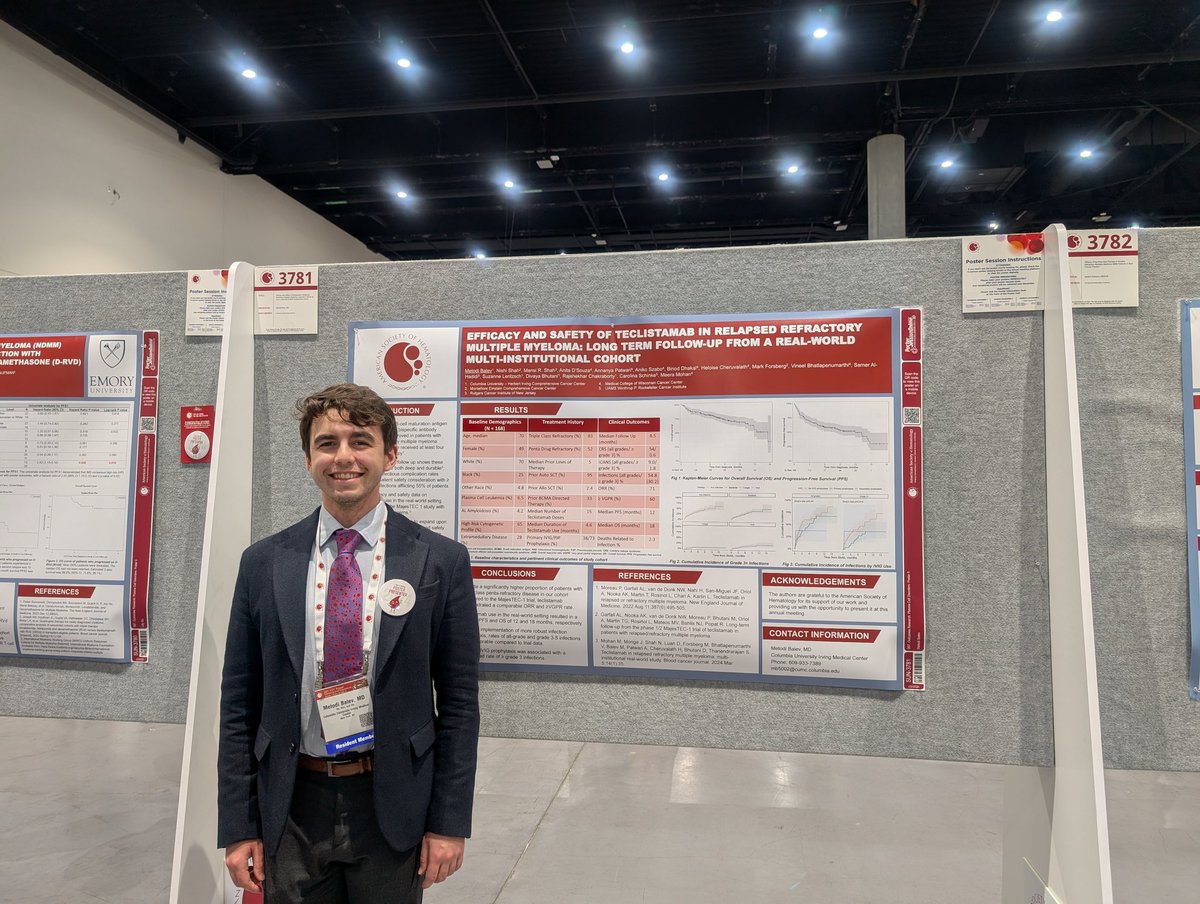 MSHughes_MD's tweet image. #ASH24 @MetBalev presenting important multi site real world data of tec -- excellent ORR and survival outcomes in a sicker than trial population! @rajshekharucms @SLentzsch @DivayaB @columbiacancer