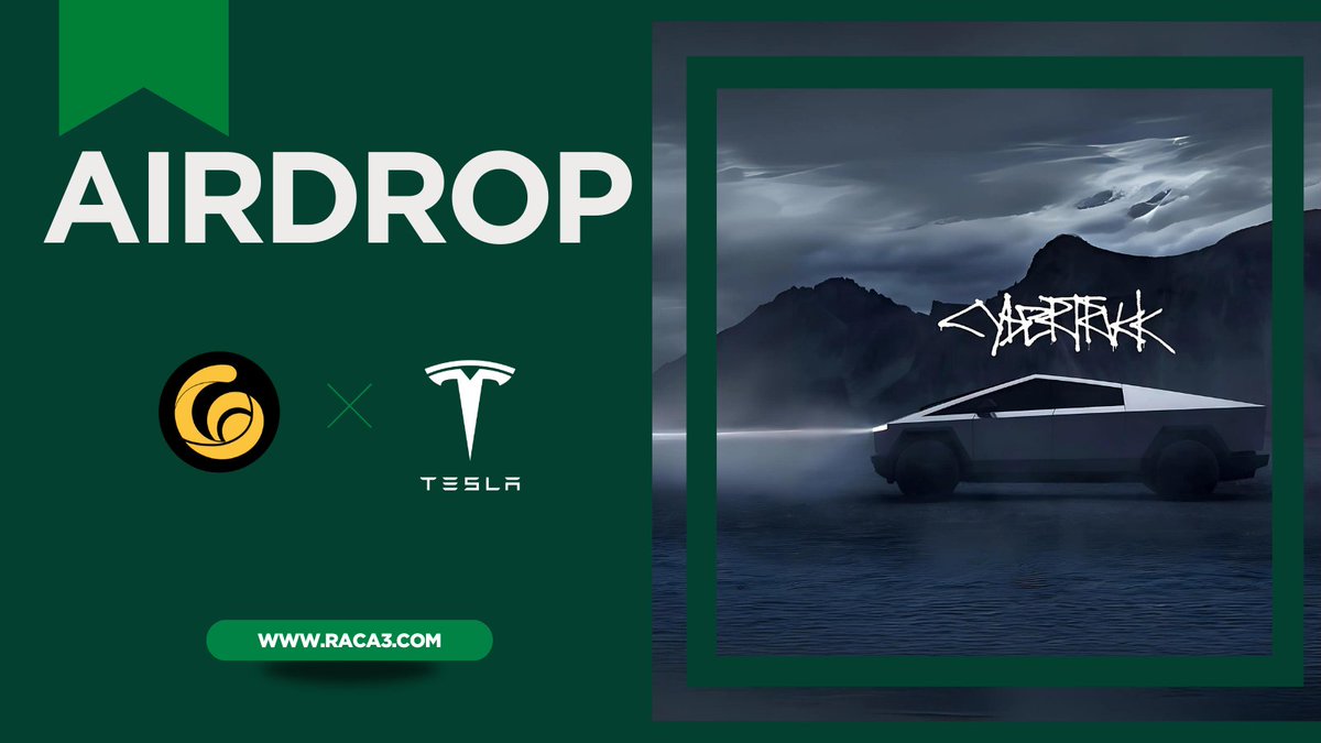 RACA_3's tweet photo. 📈 Tesla Cybertruck Airdrop by #RACA #Cybertruck #Tesla
📈 Season 12 (out of 24 seasons)
📈 3000 $USDT for 5 winners, totaling 15000 $USDT
#HODL $RACA https://t.co/V4aBhHg48g