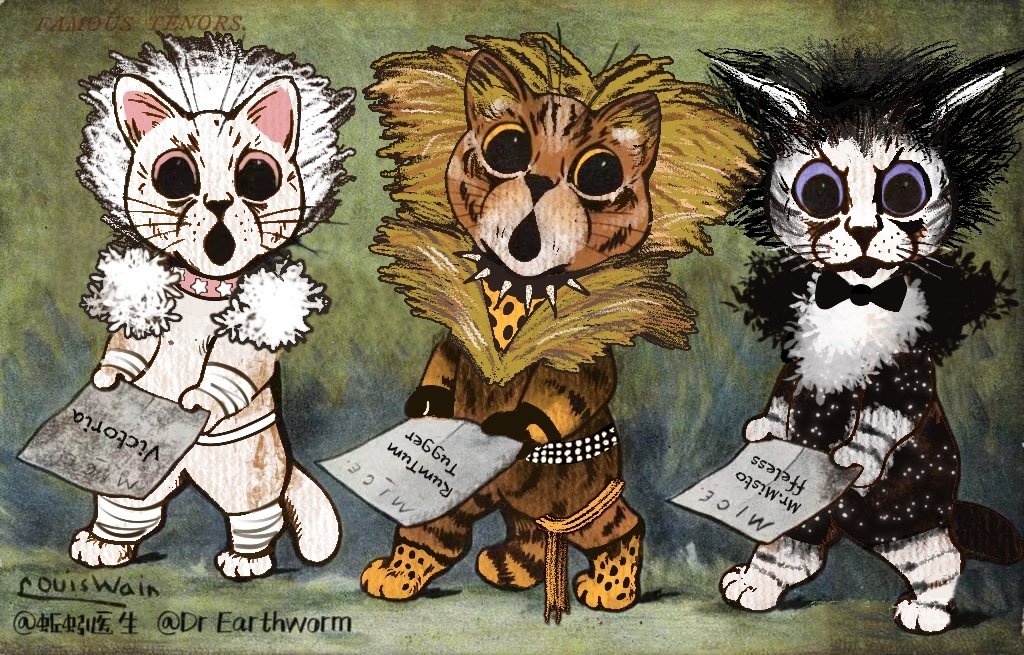SpringEarthworm's tweet photo. The original artwork is by Louis Wain.
#Cats #Musical #musicaltwt #catsthemusical #catsmusical #rumtumtugger #mrmistoffelees #fanart #Victoria https://t.co/tUMFcb4r1m