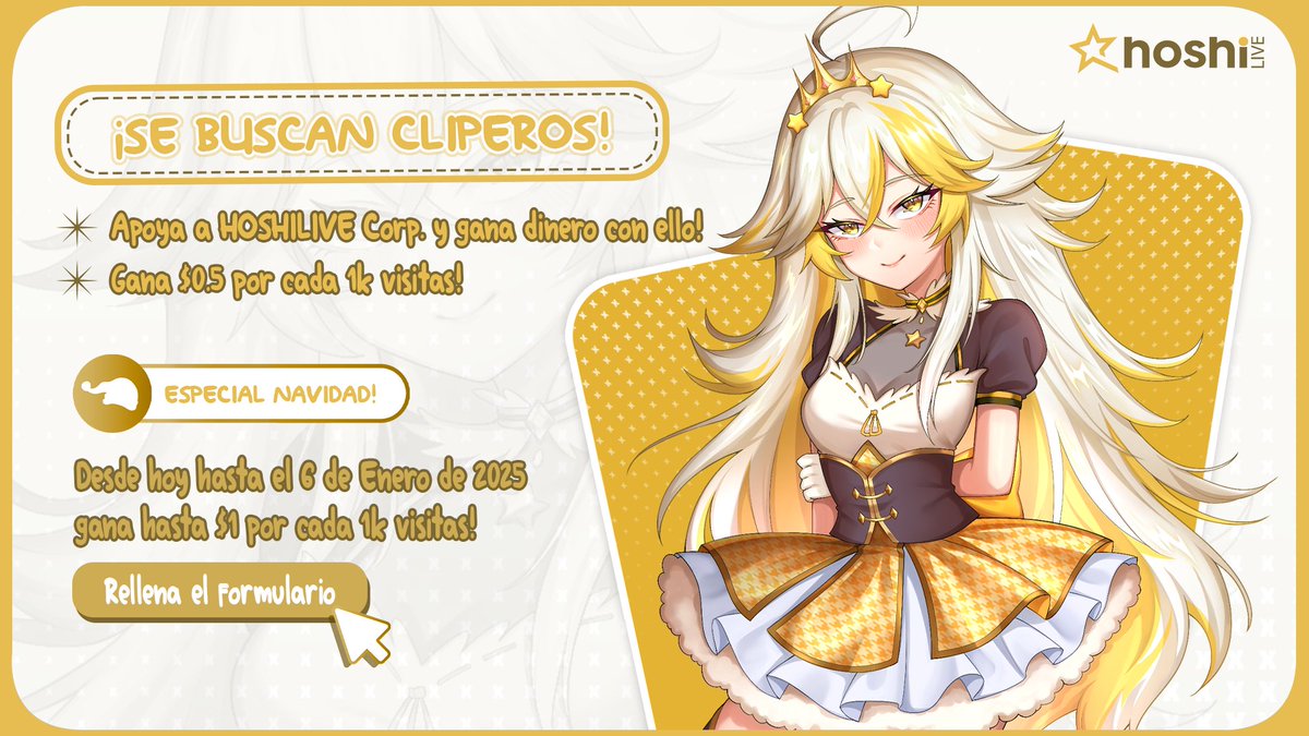 hoshilivecorp's tweet photo. 📢 Ahora que Merchi regresó de nuevo lanzamos nuestro "Programa de Cliperos". 
https://t.co/TDcwBNnTfh https://t.co/cI2BeCQ7vn