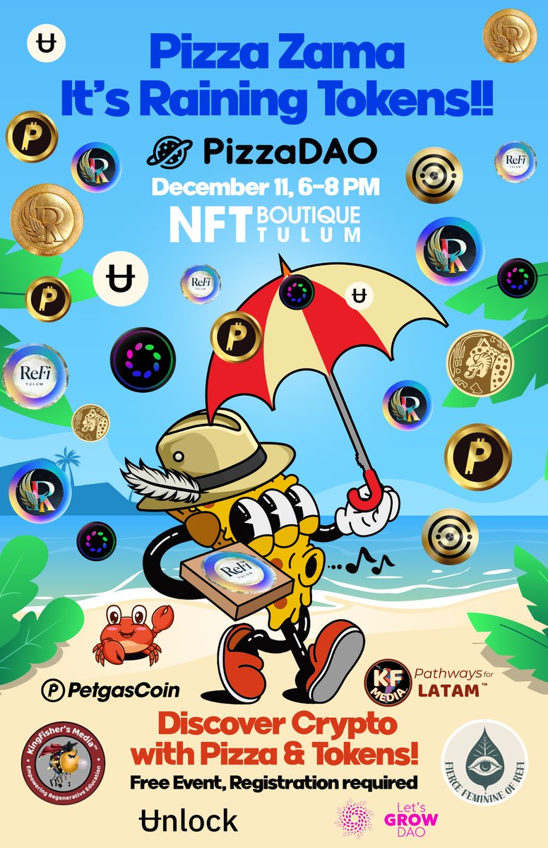 sandramp's tweet photo. 🎨ALSO NFT Boutique warm-up events to bring our community into #ReFi @citizenwallet @Pizza_DAO @UnlockProtocol @LetsGROWdao Let’s reshape the future together in Tulum!🌴 #TulumCryptoFest #Web3
@UnlockContent https://t.co/CHJt4uQjU4