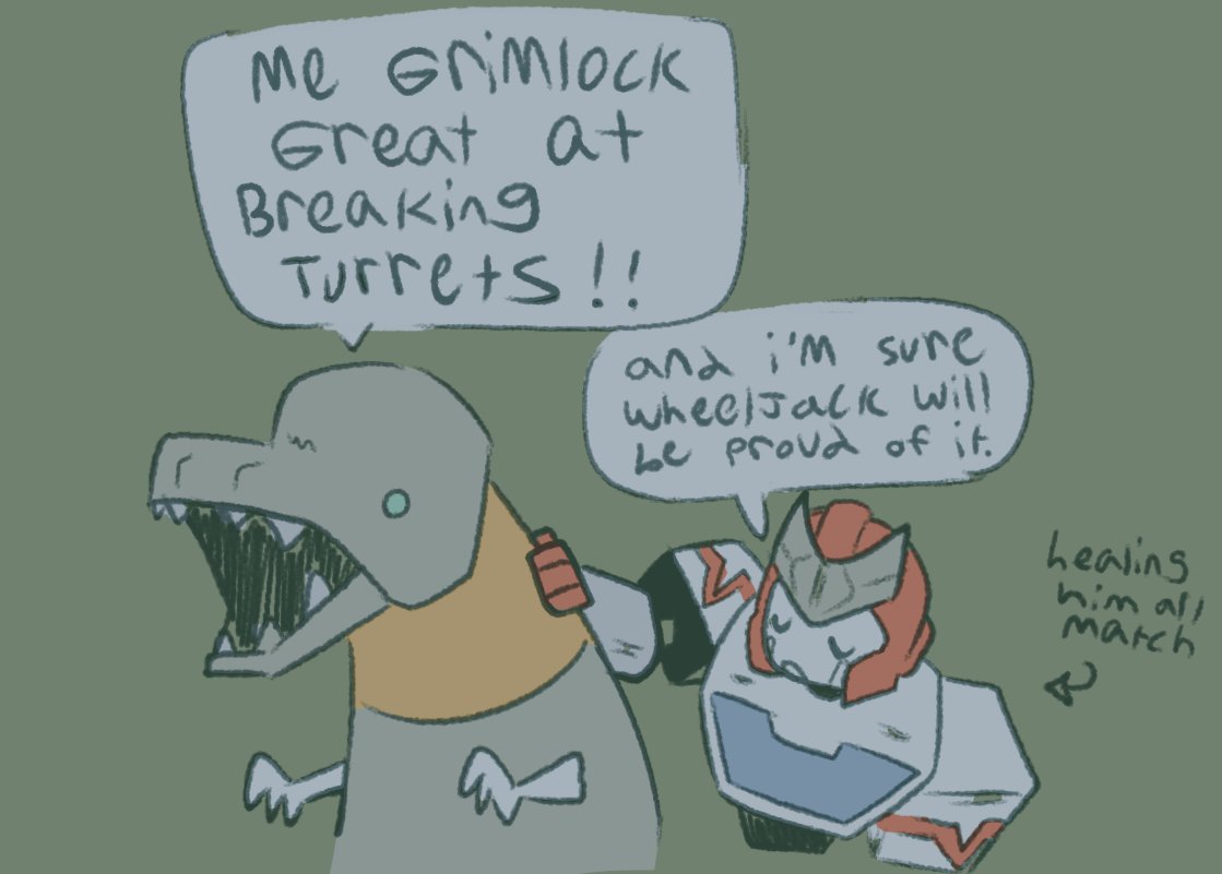 sorry i haven't posted art, I got addicted to the #transformerstacticalarena Game.

who needs strategy when you got grimlock and ratchet