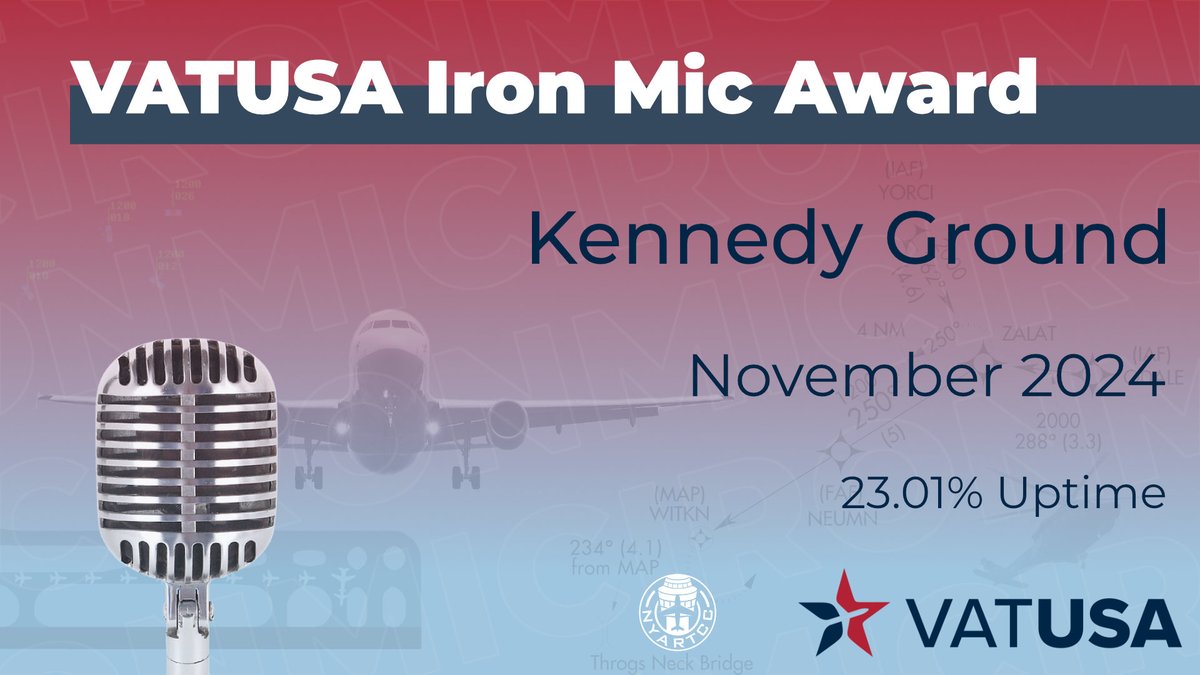 Familiar faces rule the leaderboard for the November 2024 Iron Mic Awards. Fun fact: 11 different ARTCCs have earned an Iron Mic in 2024. Another fun fact: there is still one month left to get your first or another award for your subdivision!! forums.vatusa.net/index.php?topi…