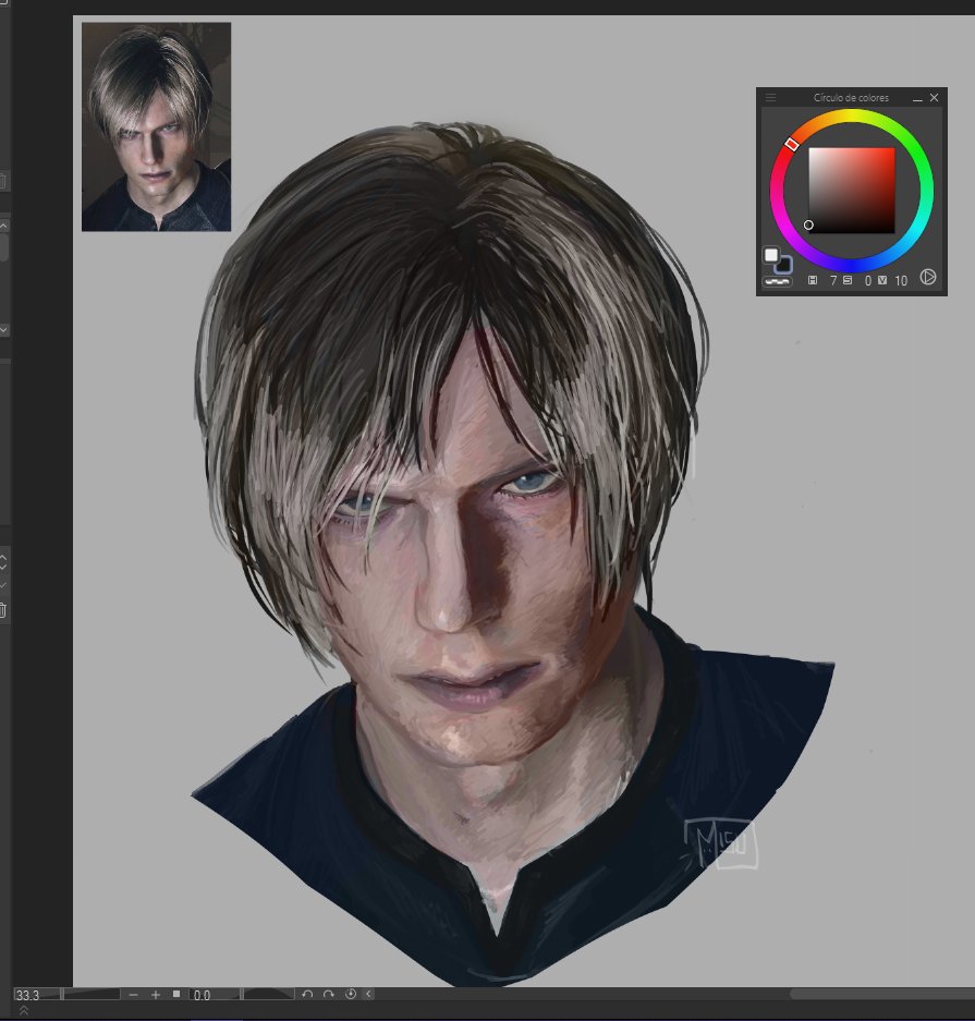 MISHIFUUU_'s tweet photo. SOME PRACTICE 

#ResidentEvil #ResidentEvil4Remake #LeonKennedy https://t.co/O5t8BZaLBQ