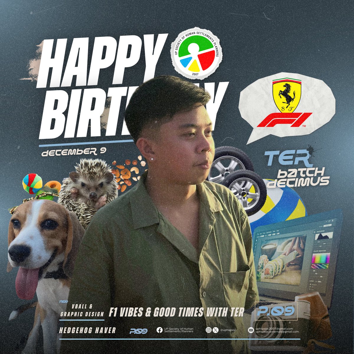 uphspsoc's tweet photo. To the ever supportive and creative genius resident member, a happy birthday to you, Ter! 🧑‍💻🤩  

Your UP HSP Soc family will always be grateful for all the effort and time you have exerted for the growth of the organization. 🙌   Cheers to you and another fantastic year ahead! https://t.co/4s5QXTeAfA