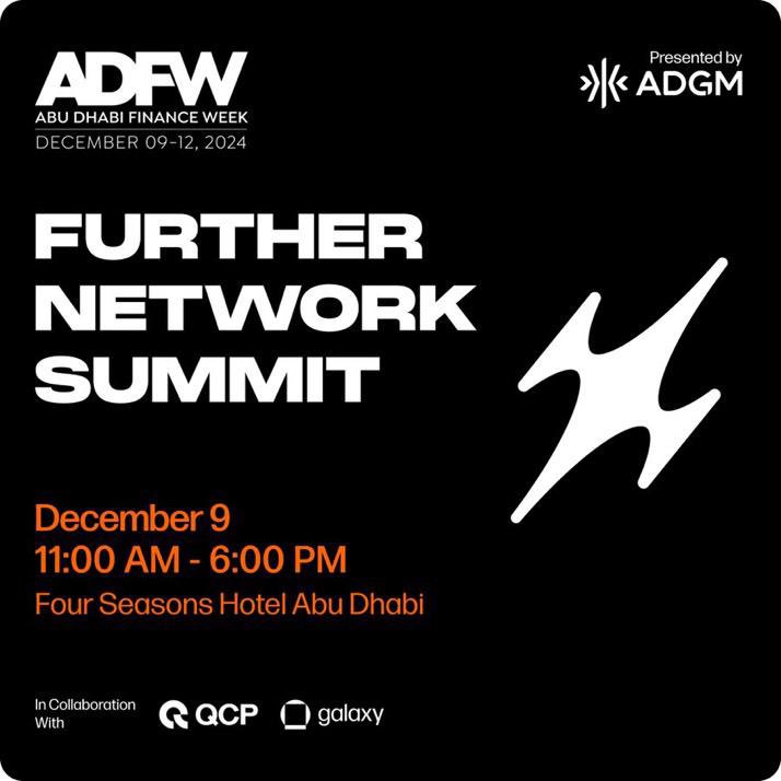 Really thrilled to be co-hosting the <a href="/further/">Further</a> Network Summit this year alongside <a href="/galaxyhq/">Galaxy</a>.

This event brings together brilliant minds, innovative ideas and groundbreaking discussions that are shaping the future of capital markets. 

I’ll also be sharing my thoughts on stage at